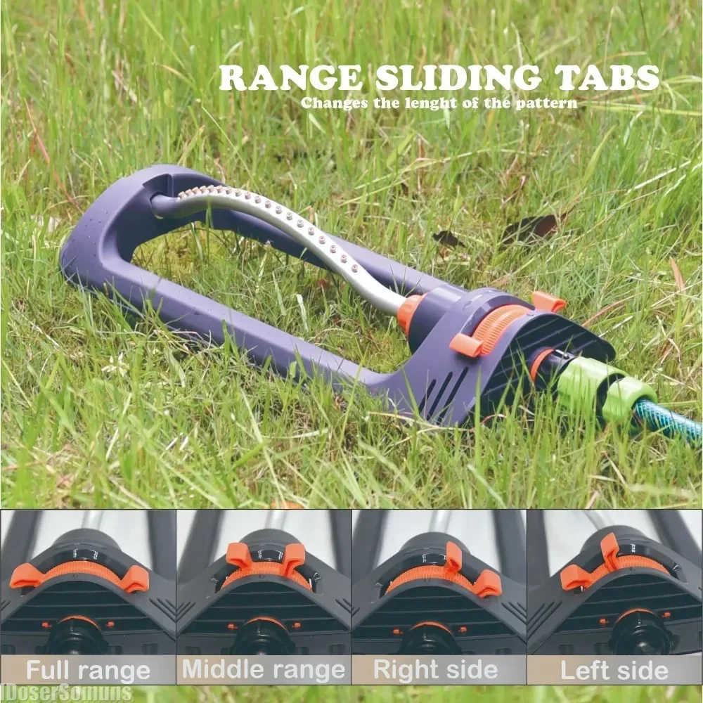 

Garden Sprinkler Device 8-10 Meters Which Connected 4/6/1 Inch Hose 19 Hole Automatic Swing Spraying Range Water Connection