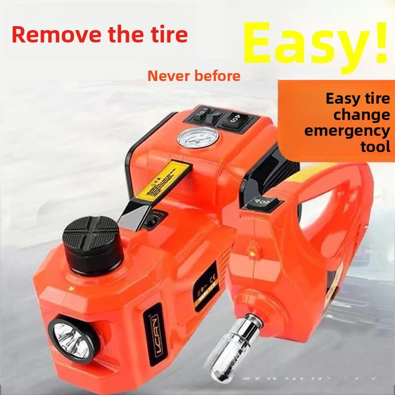 

Многофункциональный гидравлический электрический домкрат 12В с воздушным насосом, электрическим гайковертом и светодиодной подсветкой