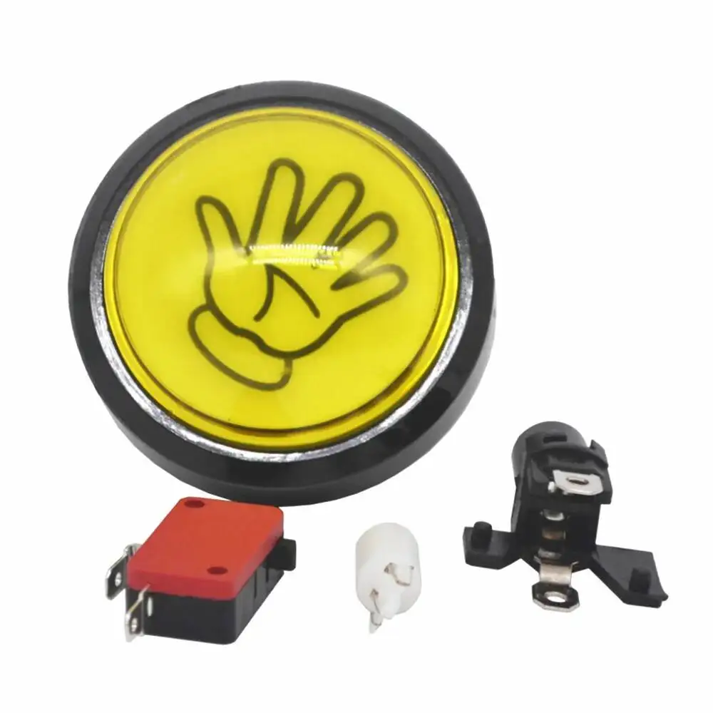 ممر زر LED ضوء مصباح 60 مللي متر كبير مستدير النخيل ممر لعبة فيديو لاعب دفع زر التبديل