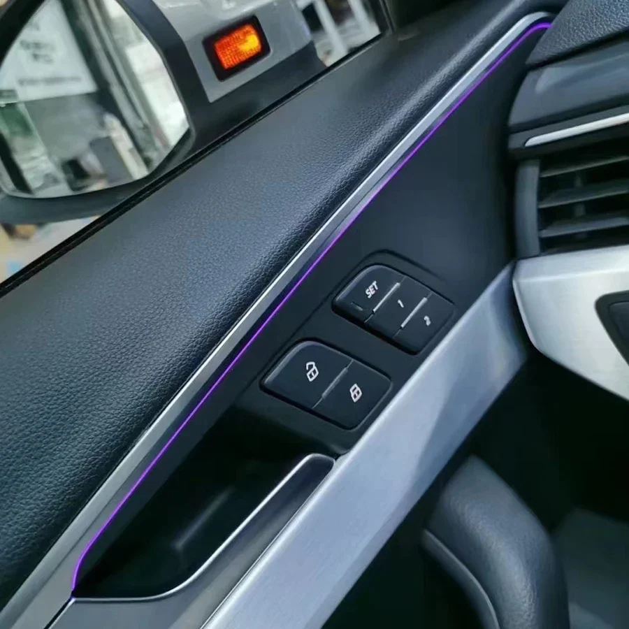 

Обновление интерьера Pop, 32-цветное светодиодное окружающее освещение для Audi A4 A5 B9 2017 2018 2019, окружающее освещение с управлением MMI