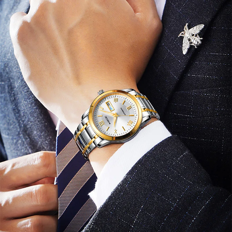 Mige original miyota relógio mecânico automático para homem à prova dwaterproof água luminosa safira negócios aço inoxidável relógio de pulso masculino