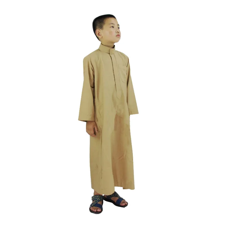 Nuovo arrivo Medio Oriente Dubai Musulmano Teen Boy Robe Bambini islamici Abbigliamento ricamato Thobe moda musulmana