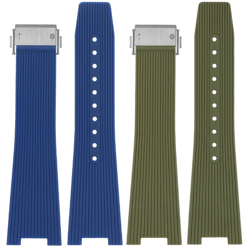 For Bell&Ross rubber strap BR05 strap B&R INGRUMENTS silicone strap square watch BRX5 rubber band special soft bracelet 25X12mm