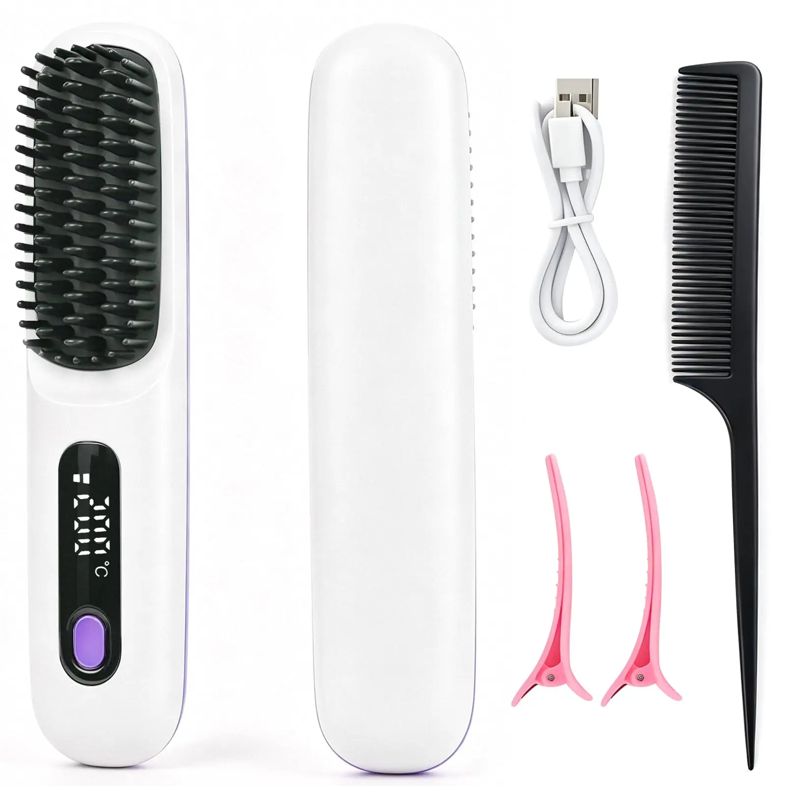 white-portable-cordless-hair-straightener-brush-for-travel-fast-heating-straightening-comb-anti-frizz-styling-tool-for-women