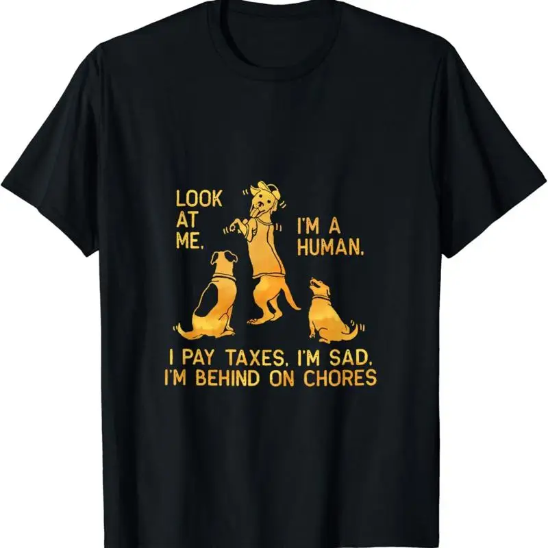 Dog Mocks Humans Funny Look At Me Im A Human T Shirt Summer Funny Meme Graphics Kawaii Clearance Sales for Woman Cheap Clothing