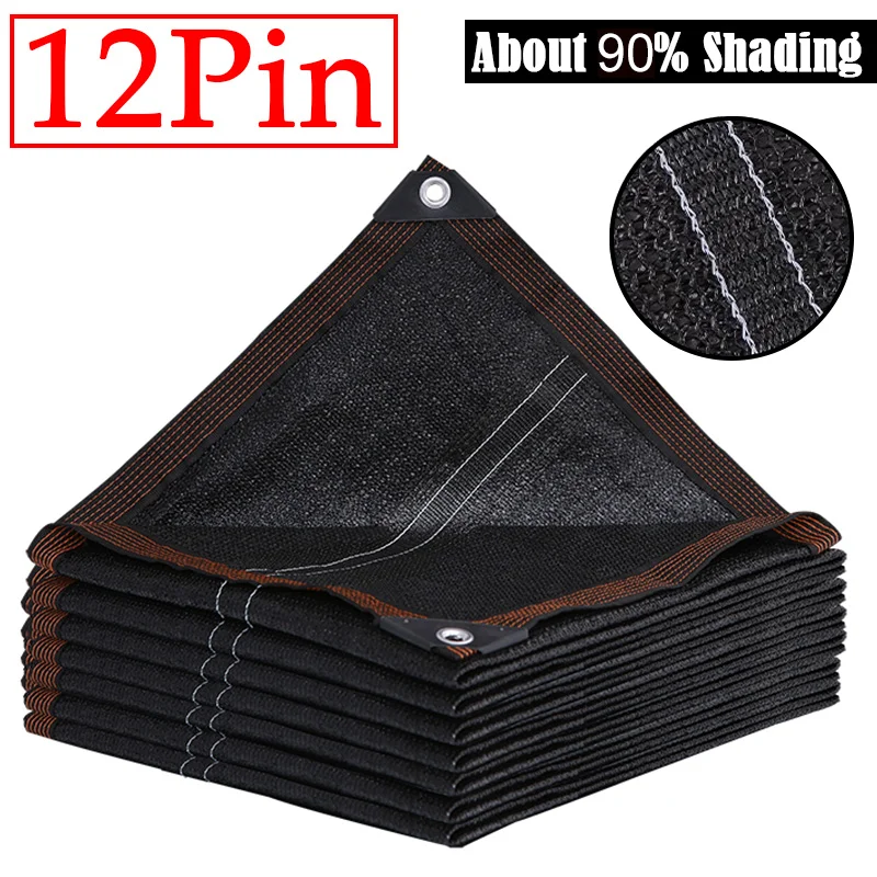 3/6/12 Pin Anti-Uv Zwart HDPE Zonnescherm Netto Tuin Plant Cover Pergola Luifel Scherm Landbouw Kas zonnescherm Netten ﻿ ﻿ ﻿ ﻿