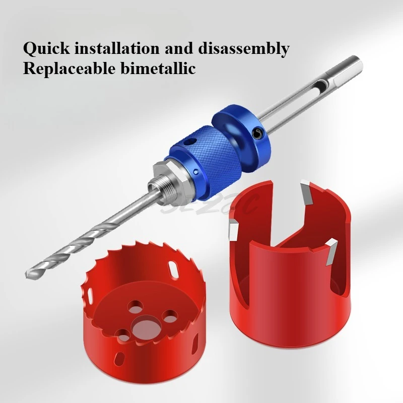 Hexagonal Handle Quick Release Hole Opener Connecting Rod Hand Drill Hole Extender Connector Convenient Material Cleaning