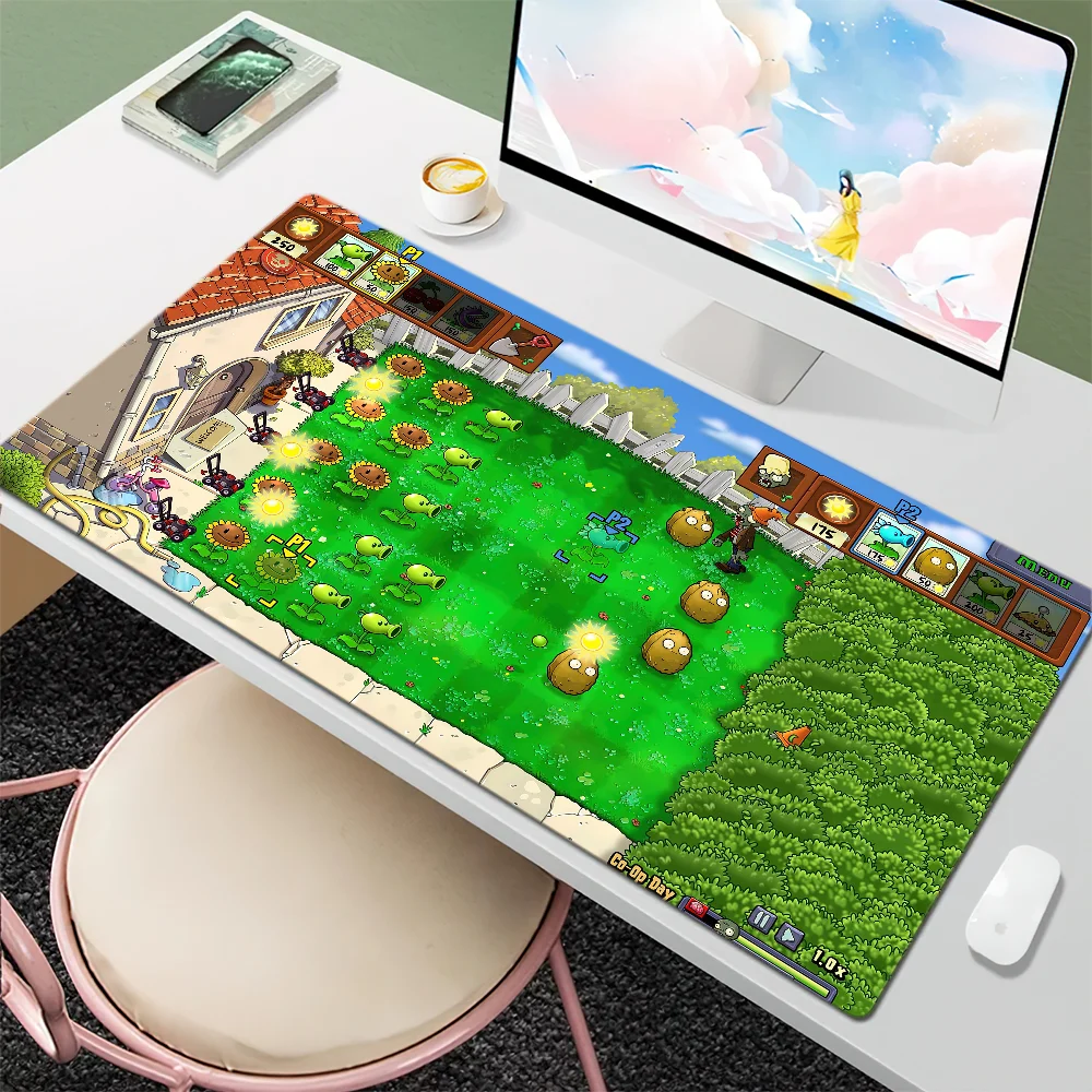 Plants vs Zombies Replanted Maps Mouse Pad Desk Mat Large Non-slip Anti-fray Keyboard Ergonomic Office Rubber PC Home Custom - view 5