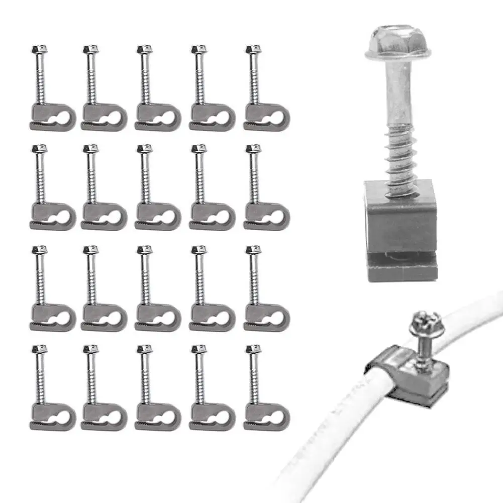 20pcs Screw Wire Clamp For Starlink Series Wire Management Clamp Outdoor Screw Cable Clips Cable Management Organiser