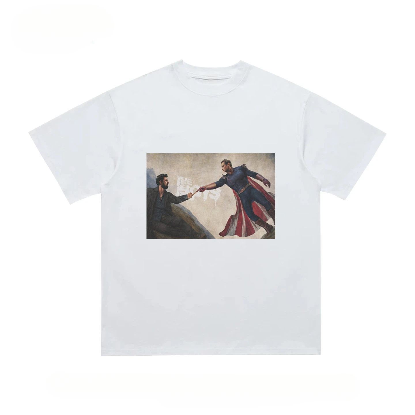 White The Boys Homelander Billy Butcher World Famous Paintings Graphic Tee Cotton Mens Womens T-Shirt Vintage Streetwear