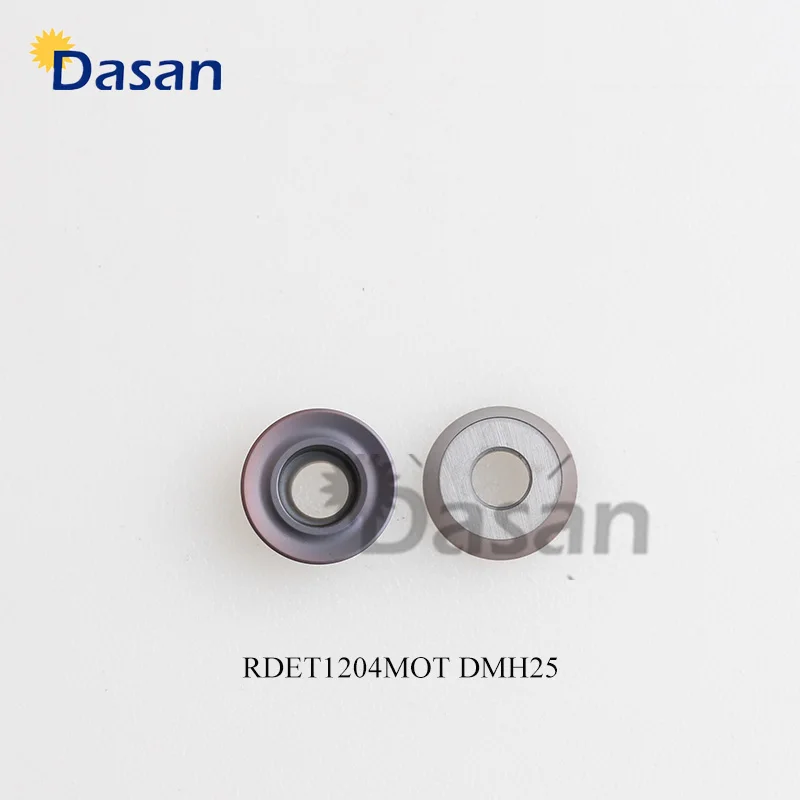 10 Chiếc RDET1204MOT DMH25 Chắc Chắn Carbide Dạng RDET Ban Đầu Tròn Xay Lưỡi Dao Cắt Tiện Bằng Máy CNC Dụng Cụ Xoay