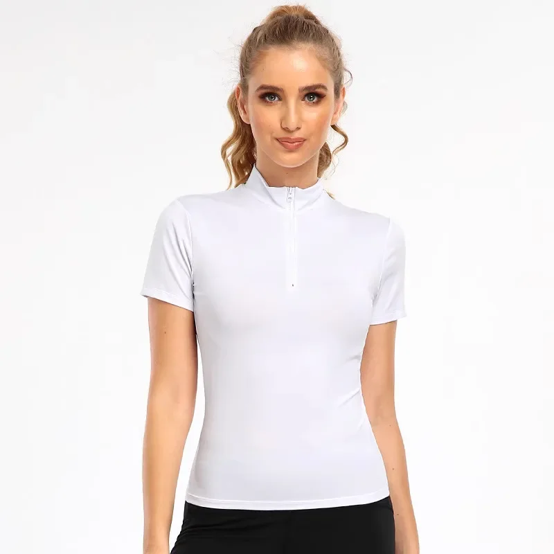 New Horse Riding Shirt Women Spring Summer T-Shirts Female Equestrian Horseback Workout Sport Riding T Shirt Equipments Clothing