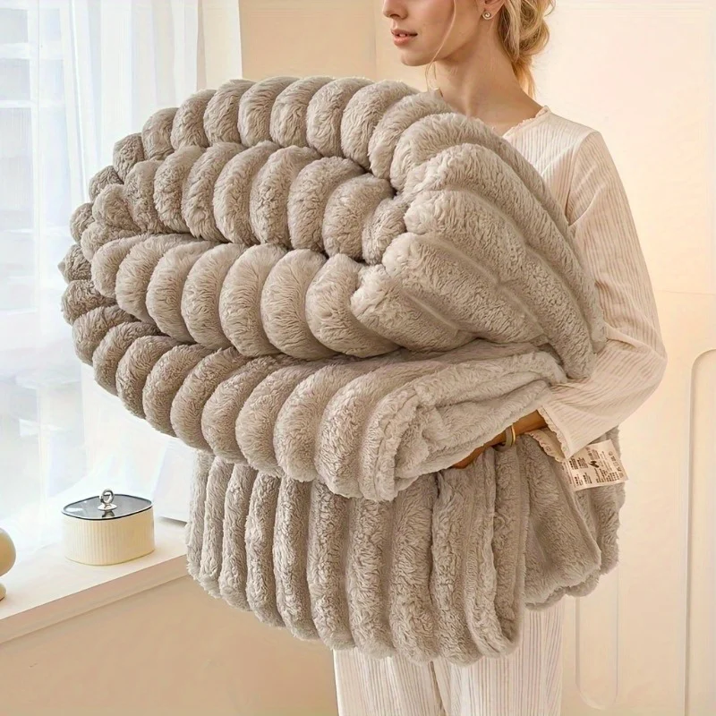 

1 шт. очень большое толстое покрывало/покрывало 180x200 см — ультрамягкое плюшевое всесезонное роскошное постельное белье для автофургона, кемпера, дома