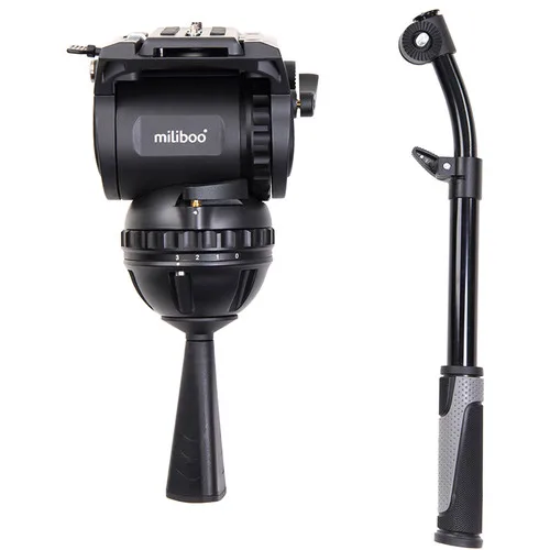 M8 Professional Broadcast Video Fluid Head 15kg Aluminum Heavy Duty Monopod Tripod Fluid Head 100mm Bowl