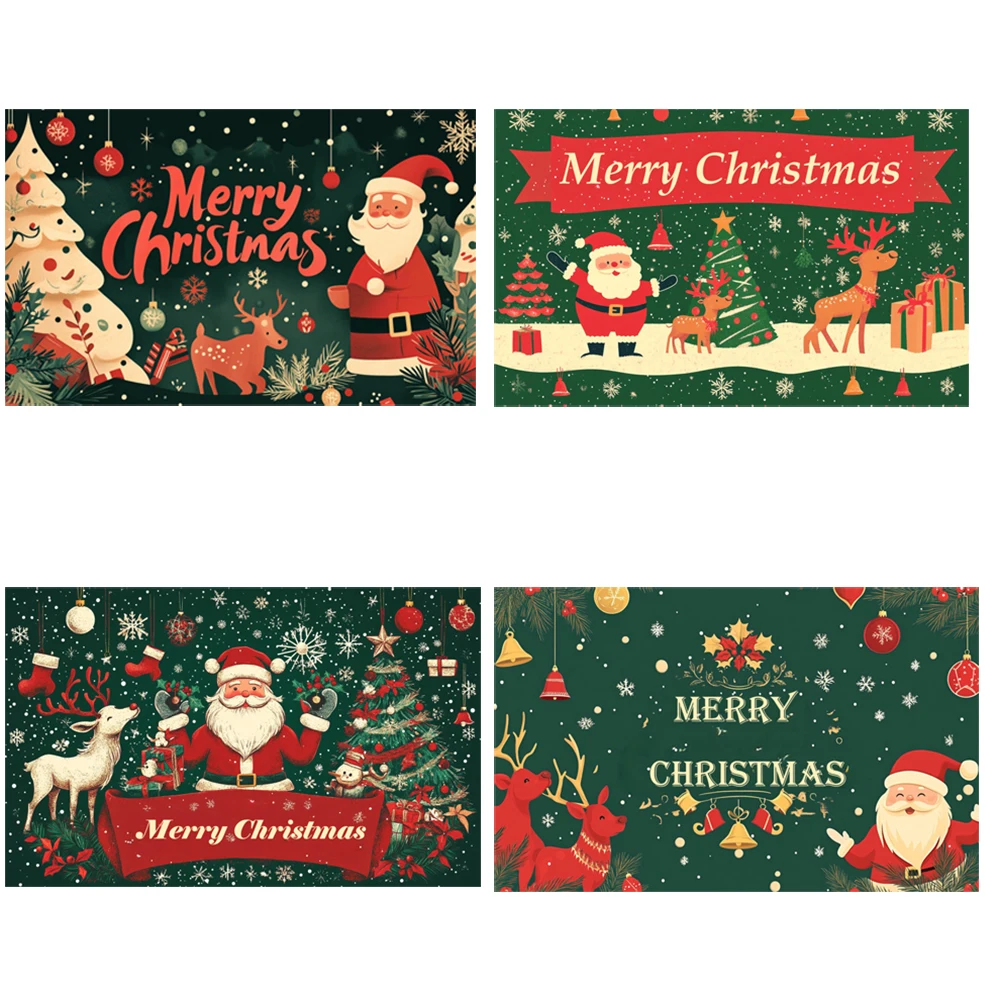 Christmas Backdrop Background Merry Christmas Decorations For Home 2024 Navidad Noel Kerst Natal Xmas Decor Supplies Gifts