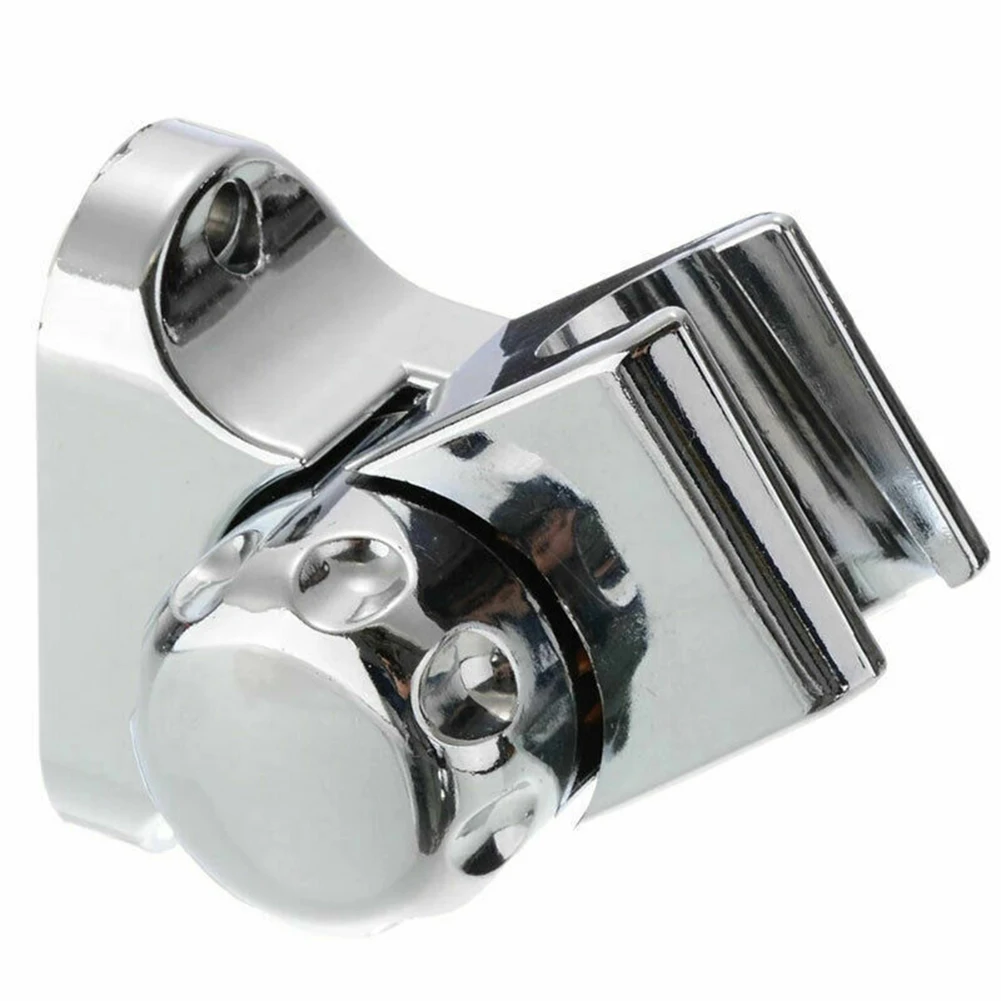 Shower Head Base Universal Shower Head Wall Mounting Bracket Durable ABS with Perforated Design & Chrome Plating
