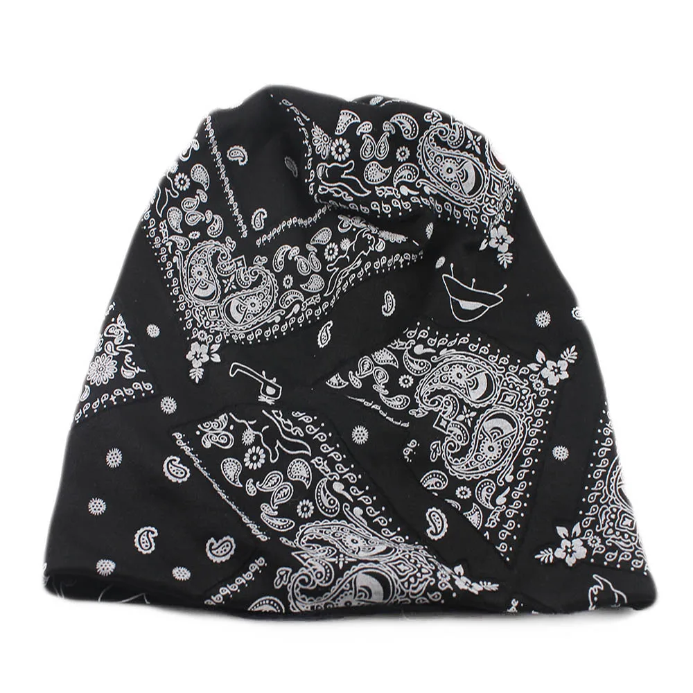 Top Fashion Spring Autumn Warm Adult Men Women Floral Beanies Skullies Casual Hat Paisley Outdoor Hip Hop Vintage Cotton Bonnet