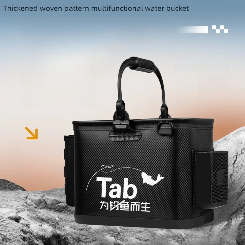 Hard-Shell Scratch-Resistant Bucket, Non-Collapsible Waterproof Leak-Proof, Portable Small Live Fish Tank for Stream Lure