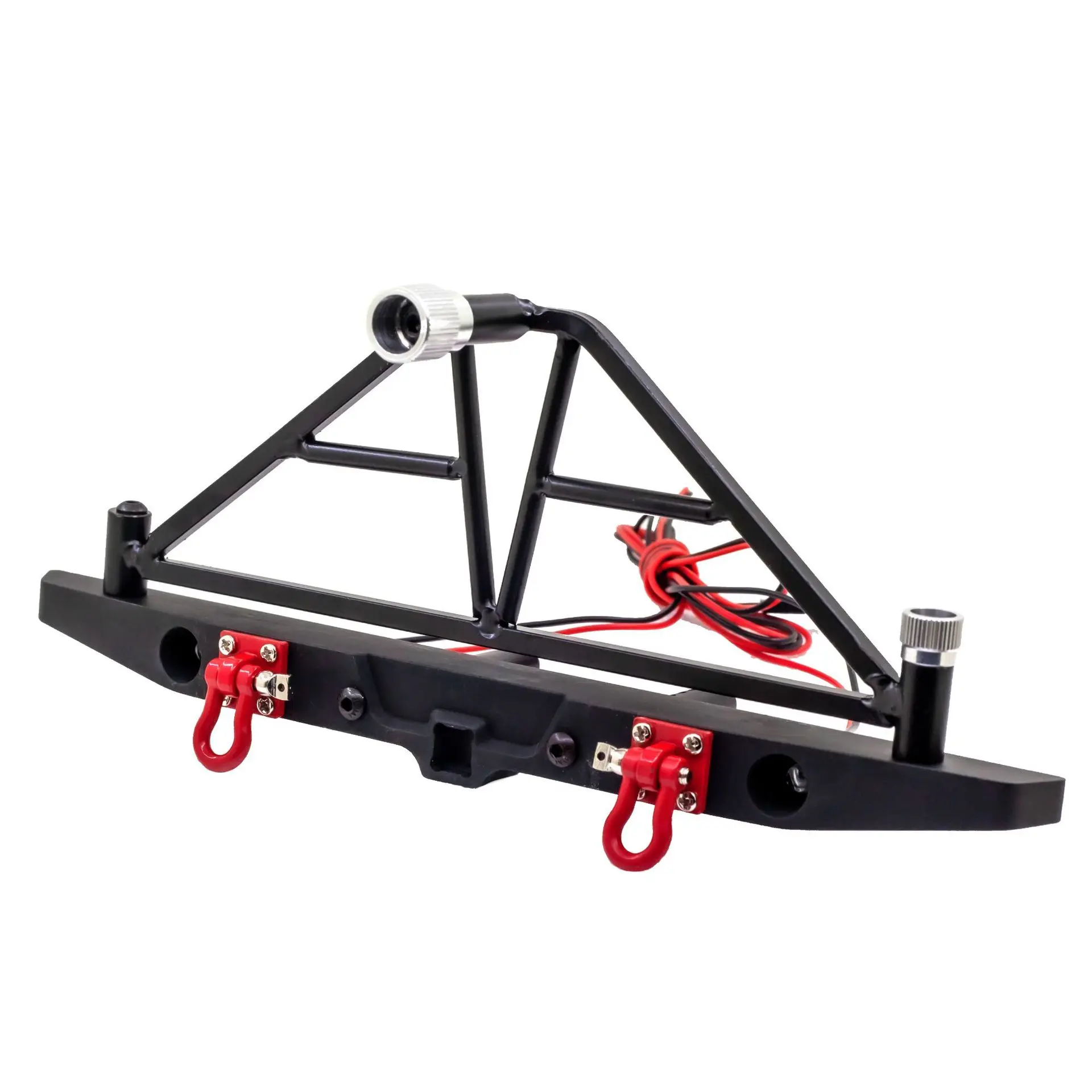 Metal Front Rear Bumper with Car light for 1/10 RC Crawler Traxxas TRX4 TRX-4 Axial SCX10 SCX10 II iii 90046 90047