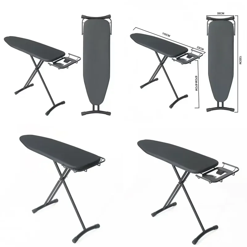 Foldable Ironing Board with Adjustable Rack Heat Resistant Space Saving Design for Home Wardrobe Storage Easy to Use Compact