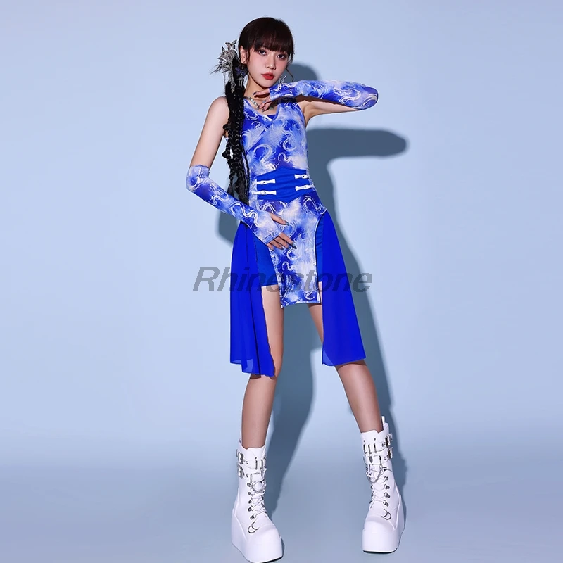 New Drumming Costume Suit Kpop Girl Group Stage Chinese Style Jazz Dance Costumes For Woman