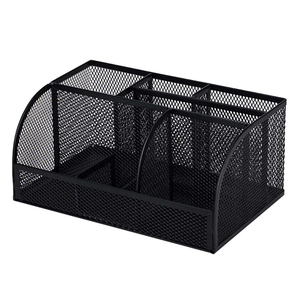 

Creative Combination Pen Holder Metal Storage Pen Container Black Multifunctional Desk Organizer Office Study Room Decoration