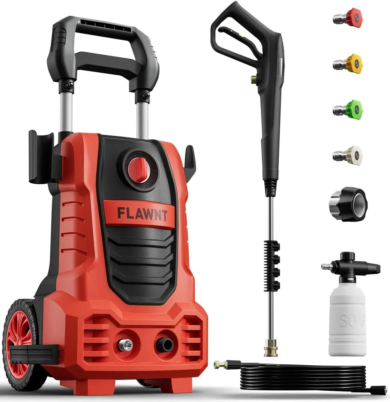 Electric Pressure Washer, 26 FT Hose Pressure Cleaner 2030 PSI with 4 Nozzles Tips,Surface Cleaning with Upgraded Swivel Joint.