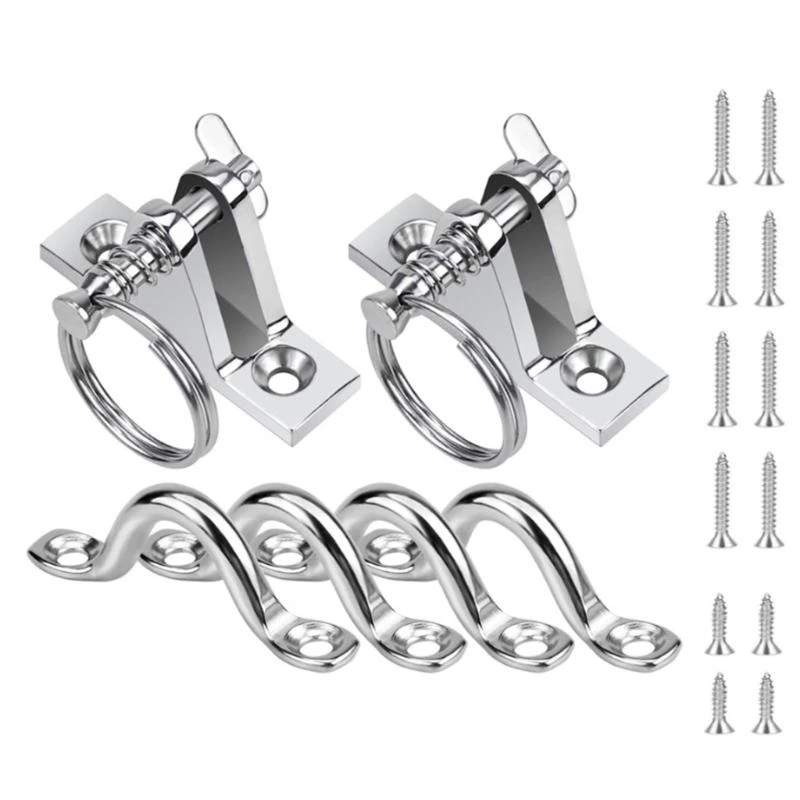 

8 шт./10 шт. анкерные точки из нержавеющей стали, ремни для ушей, петля для палубы каяка с винтом, верхняя накладка для морской
