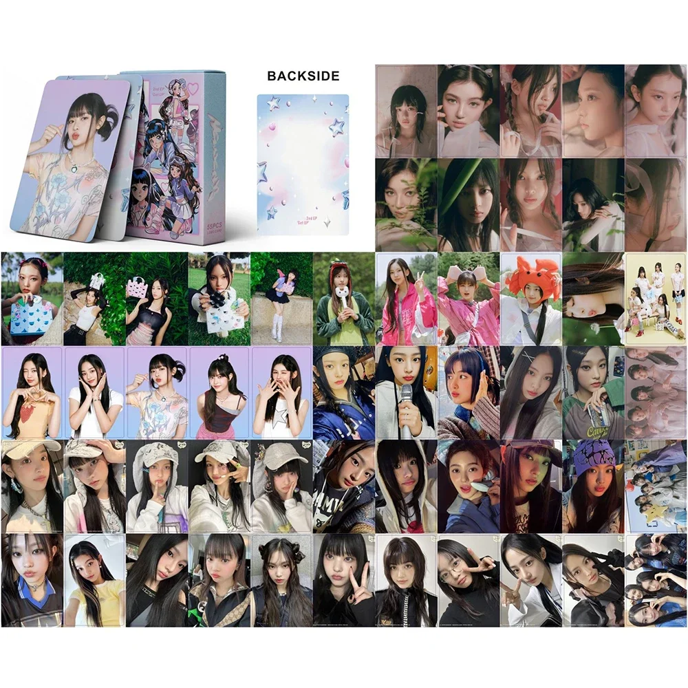 55pcs/set New Kpop Jeans How Sweet Photo Album Club Attention Lomo Cards High Quality HD Jeans Photocards