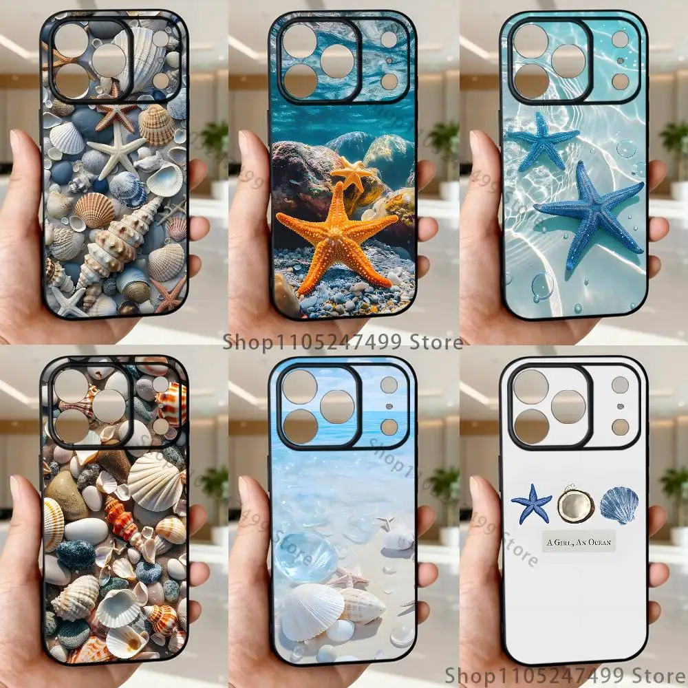 

starfish shells Phone Case For iPhone 17,16,15,14,13,12,11,Pro,Max,Plus,E,Air,Mini Protective TPU Cover