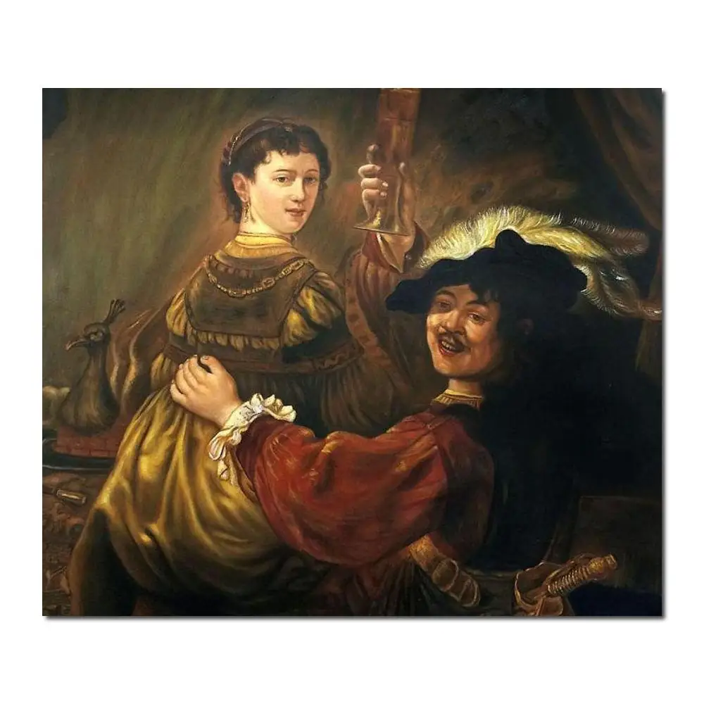 

rembrandt and saskia in the parable of the prodigal son Paintings by Rembrandt van Rijn canvas art High quality Hand painted