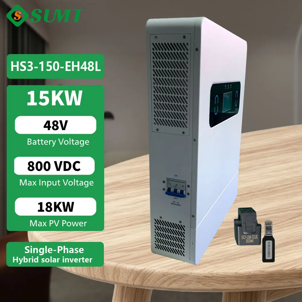 S SUMT HS3 -15KW Three Phase Hybrid Solar Inverter On Off Grid 48V MPPT Solar Power Inverter for Home Business