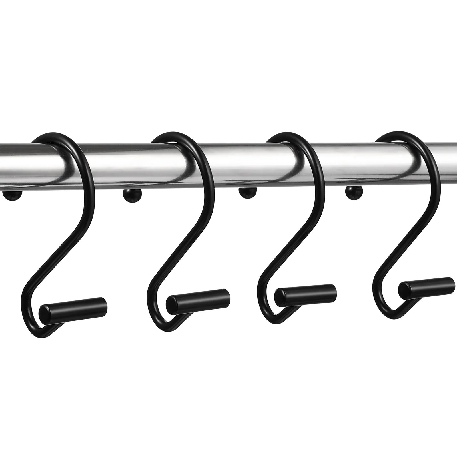 12 Pcs T Rod Hook Shower Curtain Rings for Smooth Sliding Bathroom Hanger Hooks Hose Retro Iron