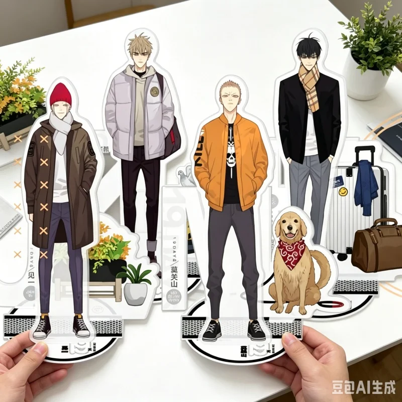 19 Days BL Anime 15cm Acrylic Stand Model Zhan Zheng Xi Character Desk Decoration Exquisite wall-mounted decorative Keychain