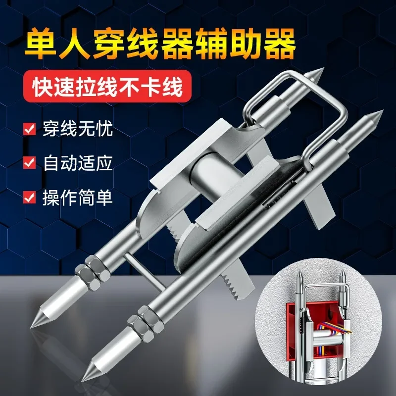 Single Auxiliary Threading Device, Durable and Labor-saving Manual Wire Pulling Threading Artifact
