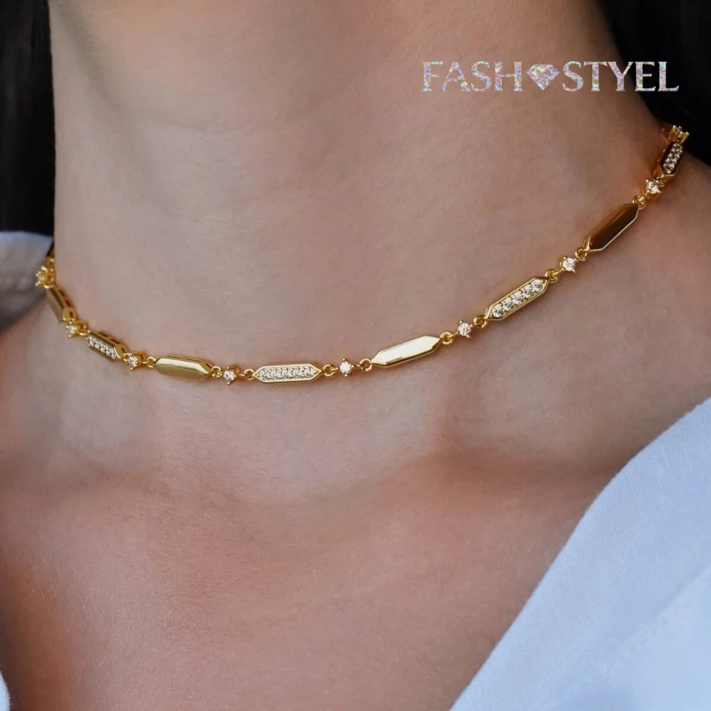 High Quality Long Y Shape Necklace Choker Chain Micro Paved Bling Cubic Zirconia CZ For Women Wedding Party Bar Fashion Jewelry