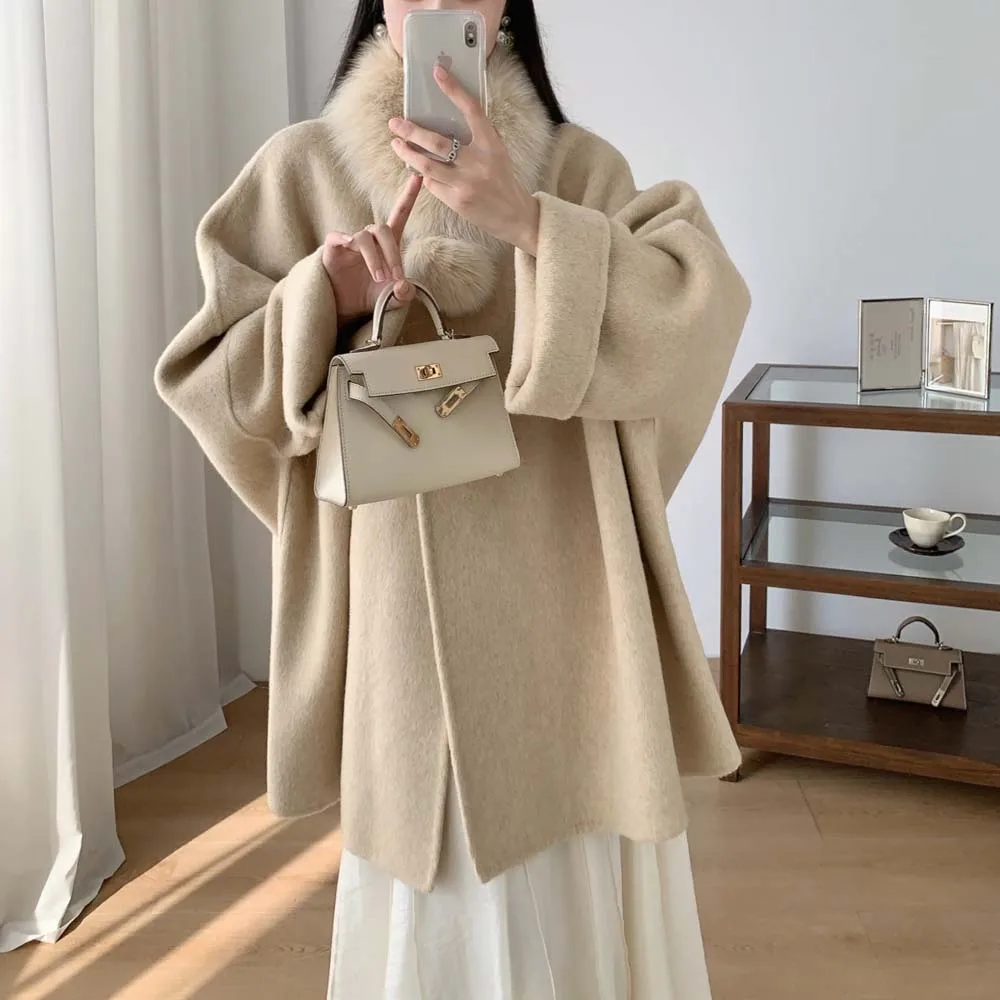 

Осень-зима 2022, новая коллекция кашемирового шерстяного пальто для женского модного темперамента