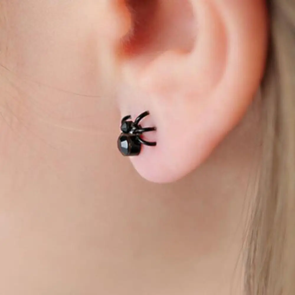 Fashion Alloy Spider Earrings Party Gifts Black Earrings Personality Advanced Sense Ear Stud Girl
