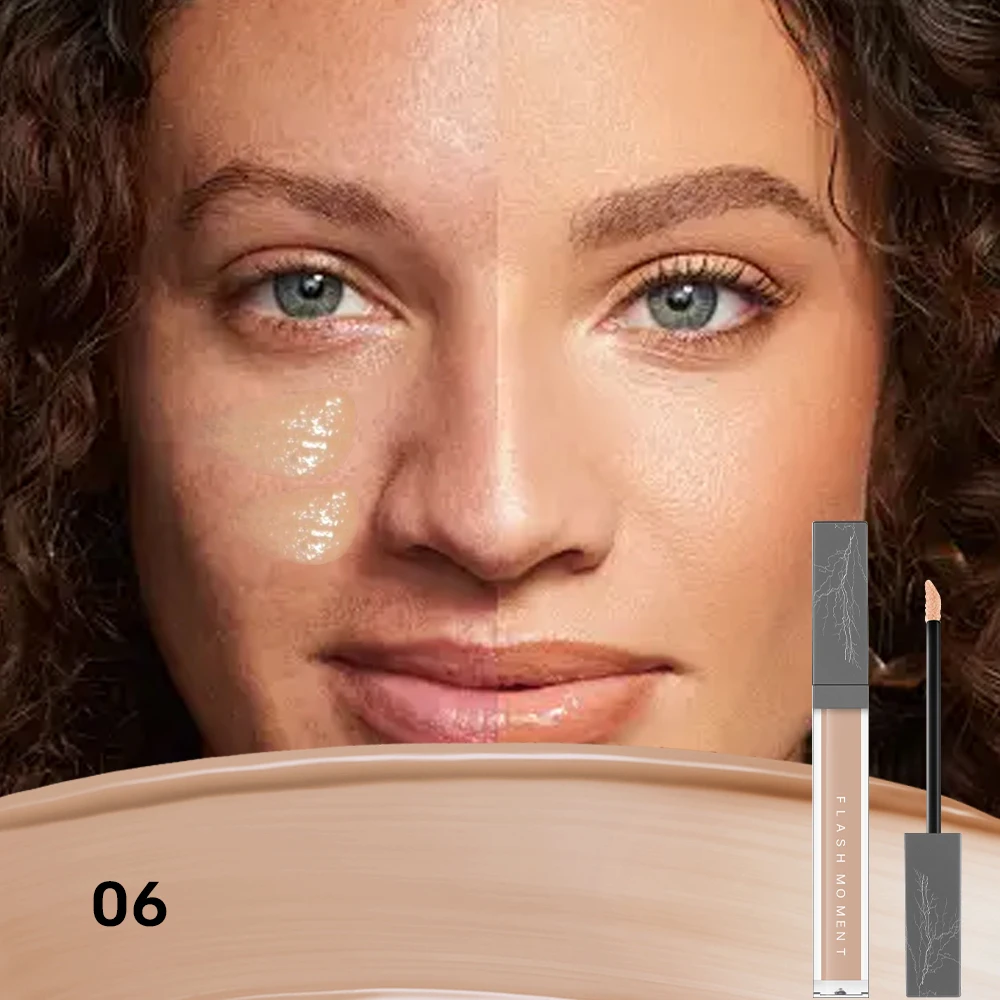FlashMoment コンシーラーは、クマやニキビ跡をカバーし、リッププライマーとしても使用できます。