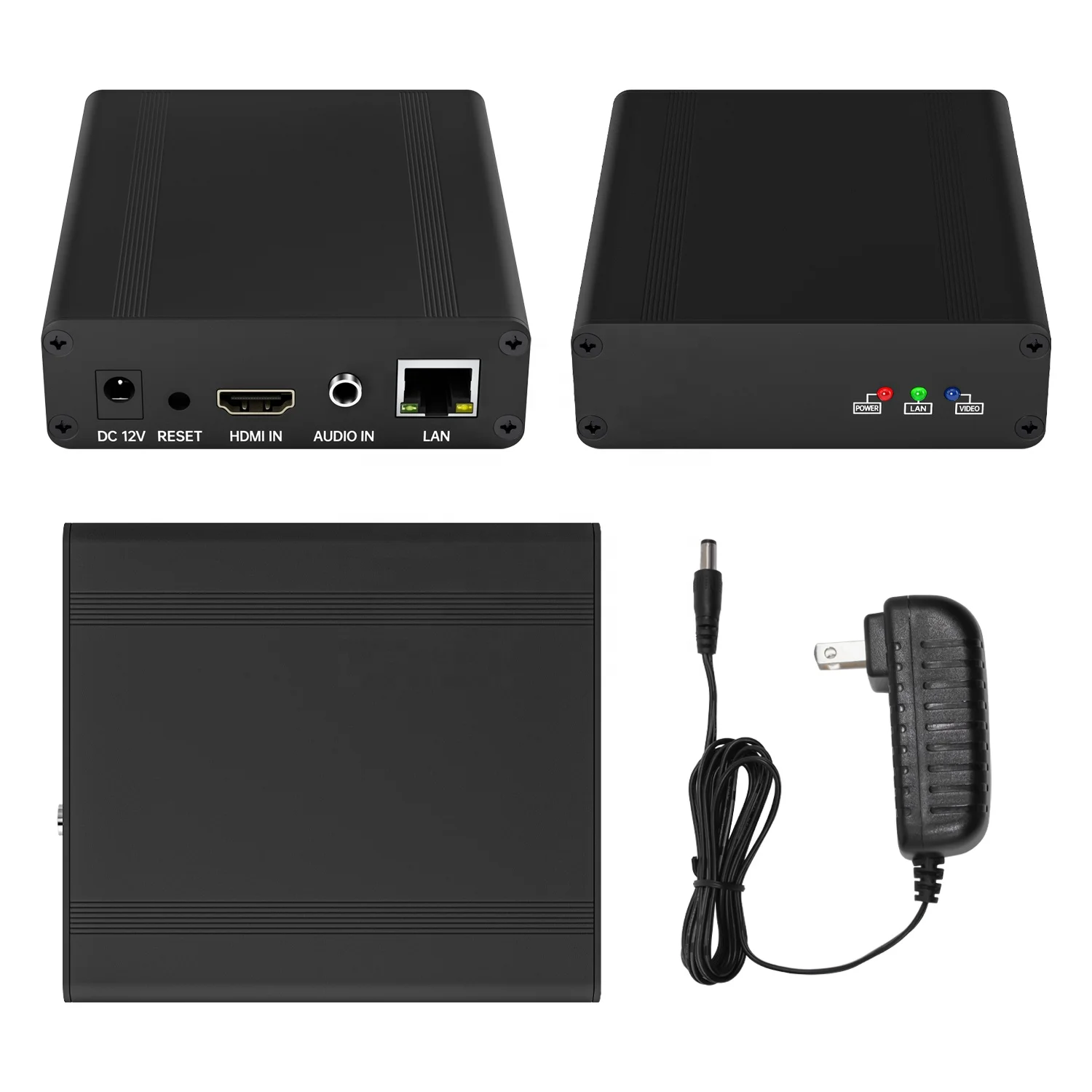 RTSP SRT RTMP UDP H.265 H.264 HDMI a IP Caja de captura de vídeo Codificador de corriente Cámara transmisora de baja latencia