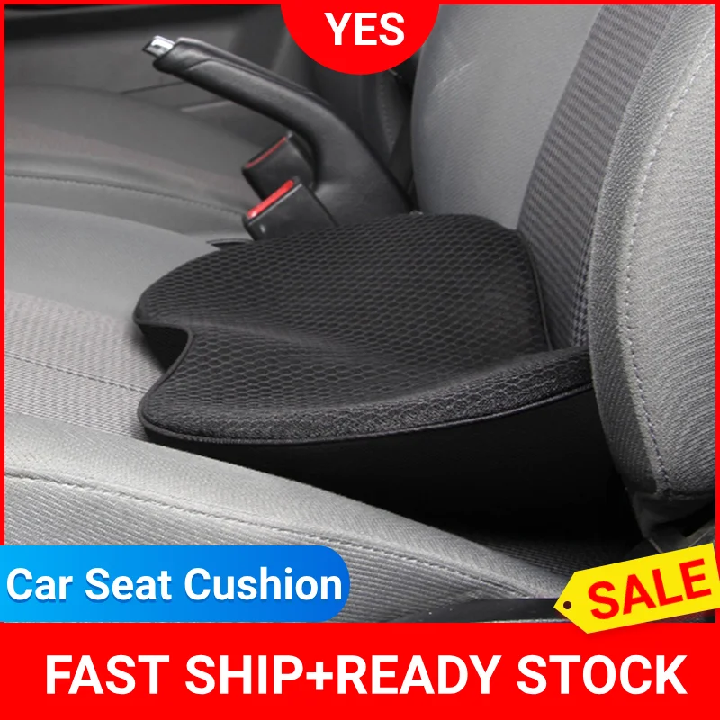 2 In 1 Multifunctional Car Seat Cushion Universal Memory Lumbar Pillow Support Driver Breathable Pad Seat Seat Raising Sponge