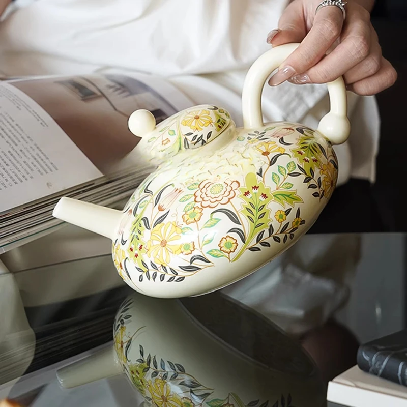 Chinese retro kettle large capacity teapot household high-end ceramic kettle