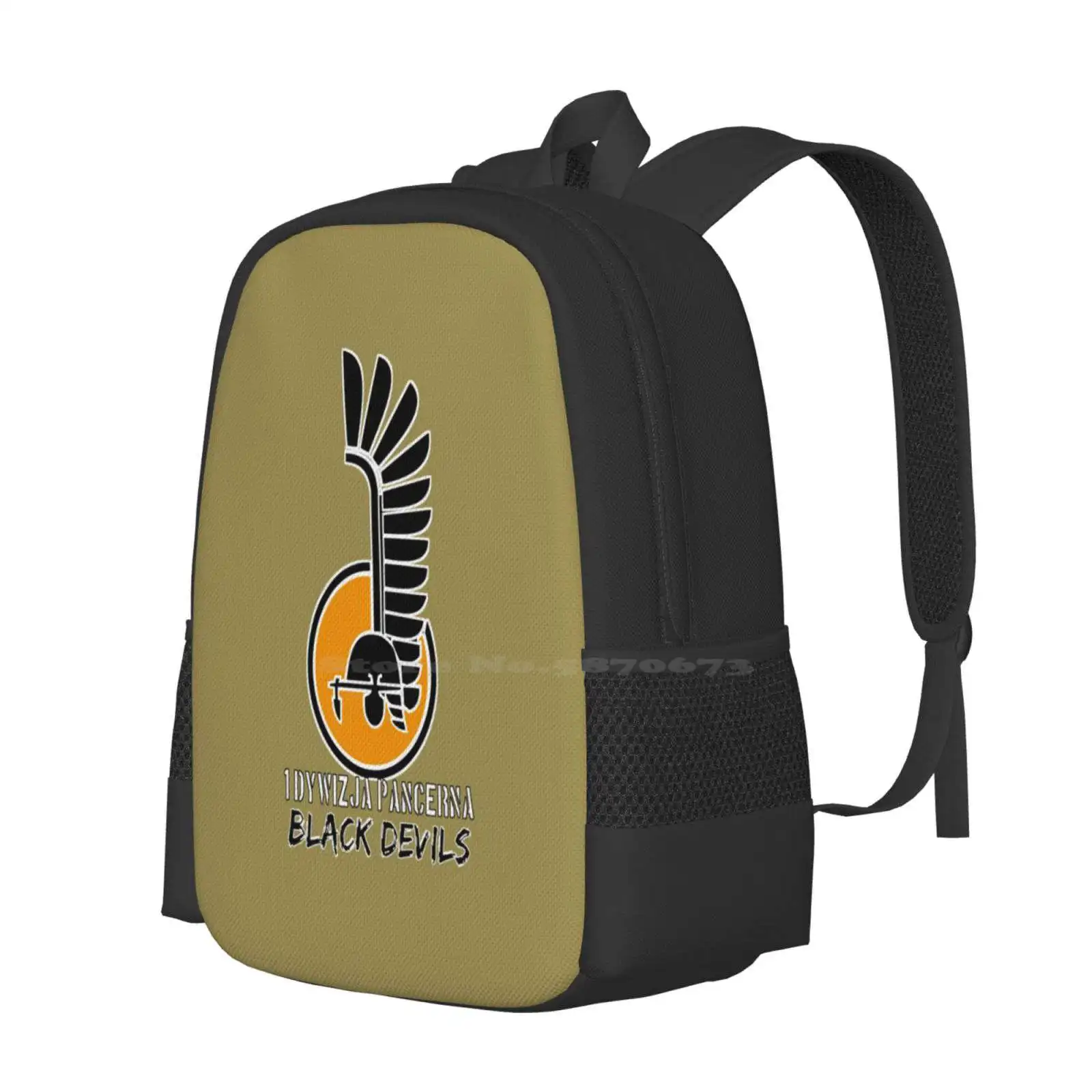 1St Division - 1 Dywizja Pancerna ' Black Devils' ( Poland - Historical ) School Bags For Teenage Girls Laptop Travel Bags 1St