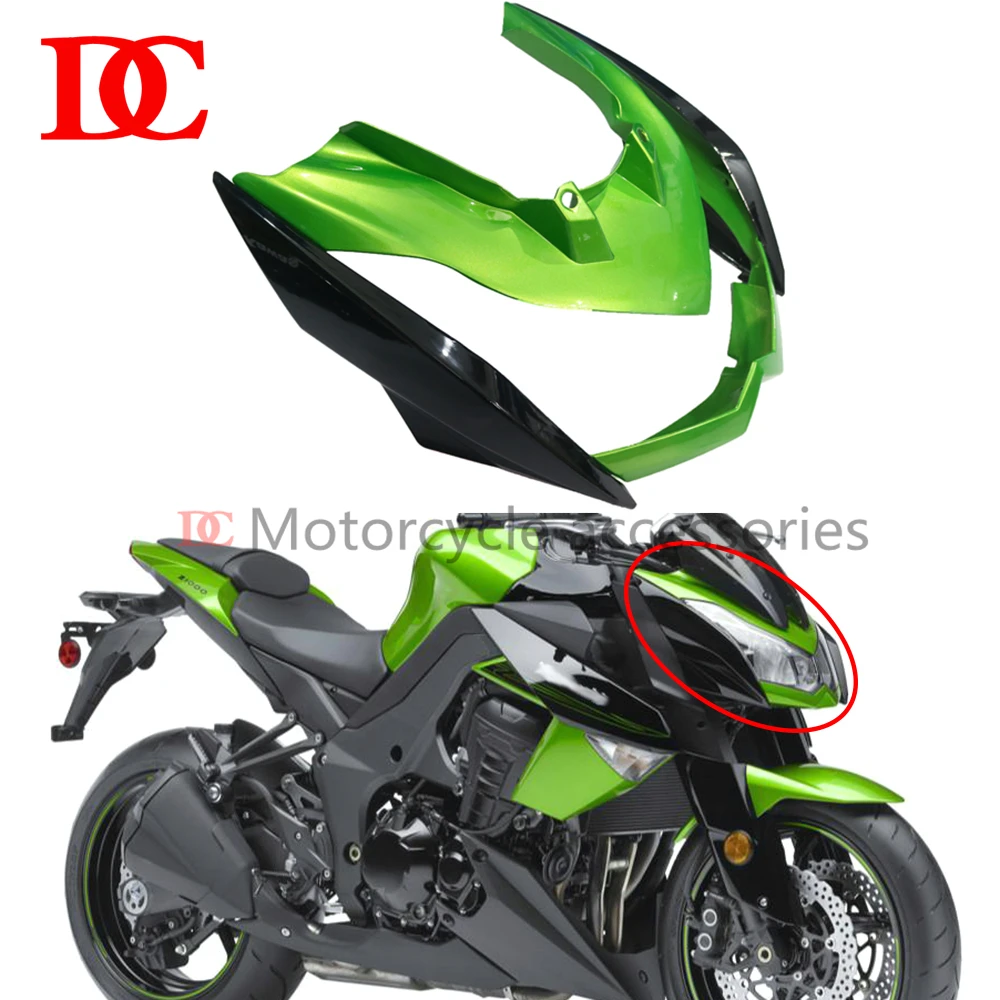 Front Upper Nose Cover Front Part Fairing Front Light CoverHeadlight Shroud Cover For Kawasaki Z1000 Z 1000 2010 2011 2012 2013