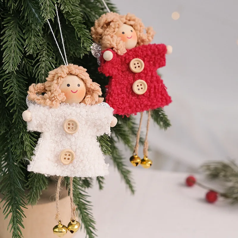 Juego de adornos navideños de fieltro, lindos muñecos de peluche de muñeco de nieve de Papá Noel para decoración de árbol de Navidad, decoración de fiesta de festival en casa