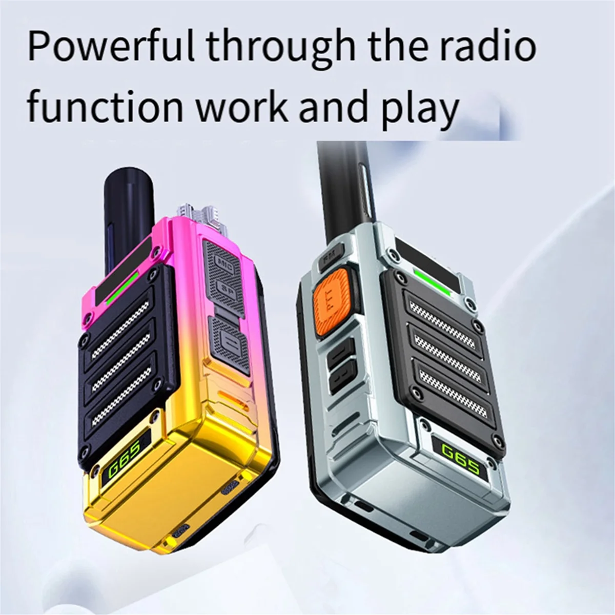 G65 Walkie Talkie UHF FM Radios Long Range Portable Ham Amateur Two-Way Radio Profesional Communicator for Children,B