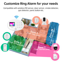 KERUI WiFi GSM 4G Wireless Home Alarm Kit Tuya Smart Alarm System W204 for Home Security With Motion Sensor Smoke Detector Siren