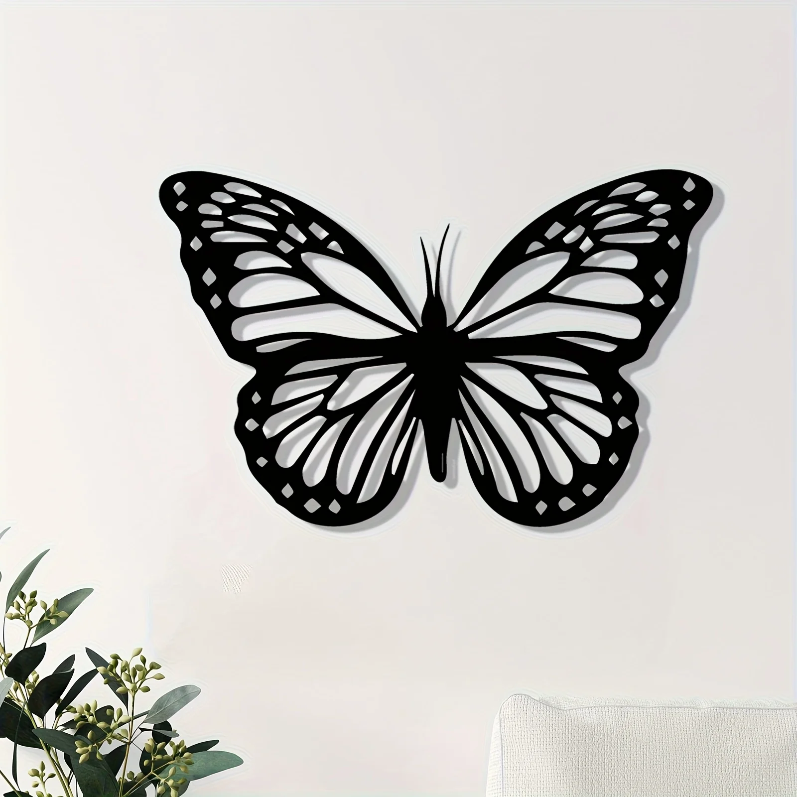 CIFBUY Iron Wall Art Butterfly Metal Statue Weatherproof Rustproof Garden Fence Patio Decor Natural Outdoor Ornament