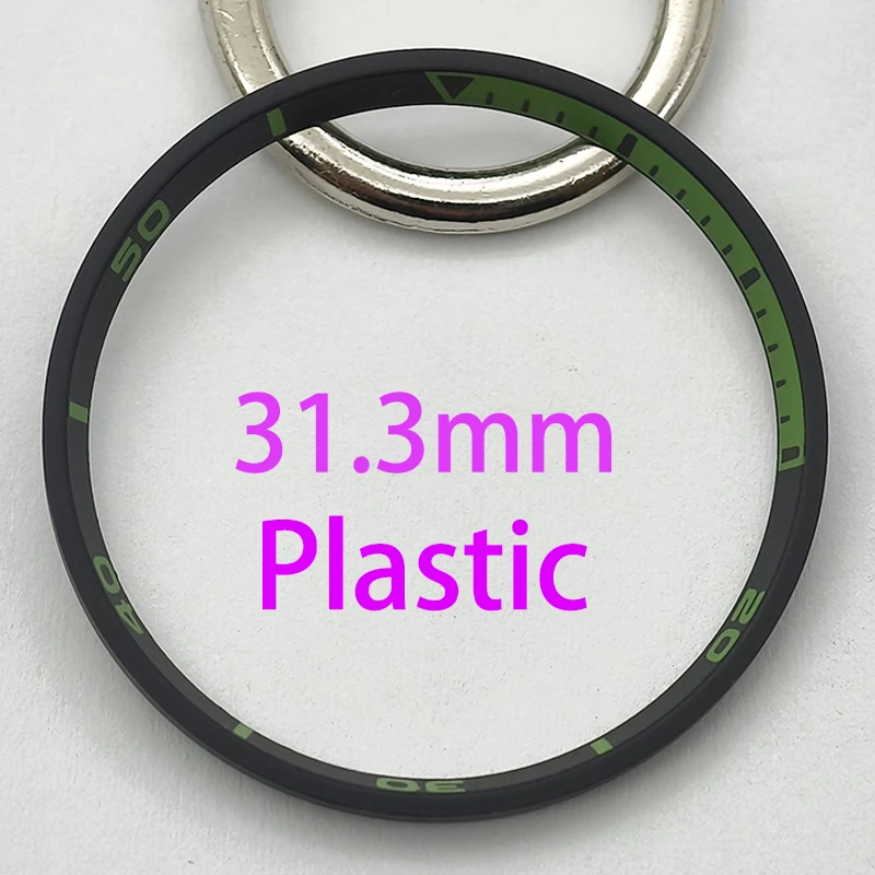 Dia 31.3mm Chapter Ring Fits 6105 6309 Turtle Captain Willard Samurai Diving Watch Case NH35 NH36 Movement Watch Refit Part view 6