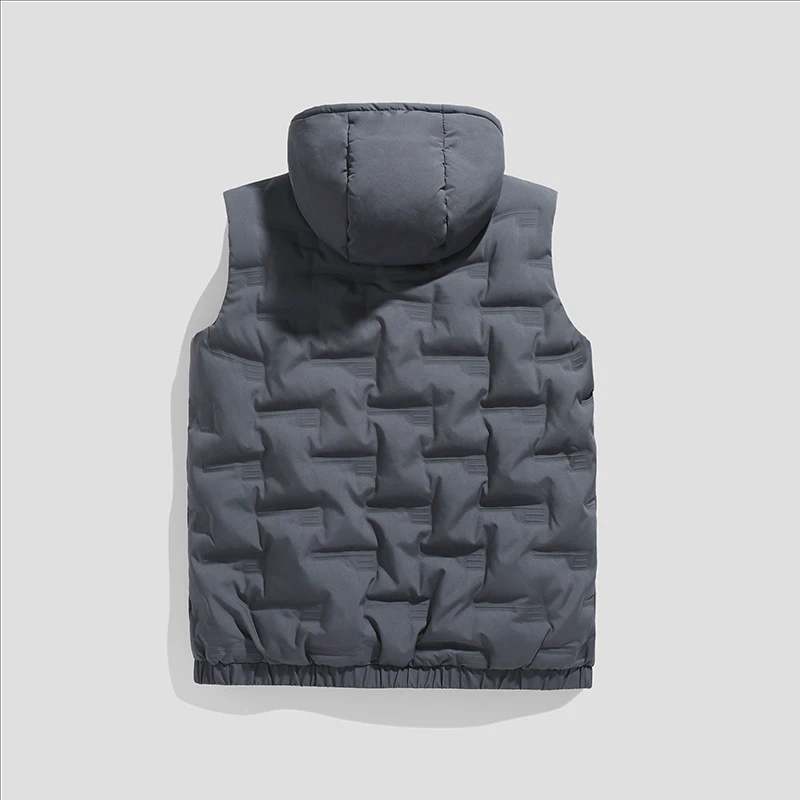 2024 Autumn Winter New White Duck Down Hooded Vests Men Lightweight Windproof Casual Outdoor Ultra Light Male Padded Waistcoats